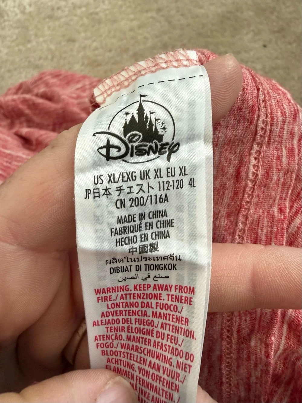 Disney Parks Red Heather Merry Christmas Mickey Holiday Tee XL